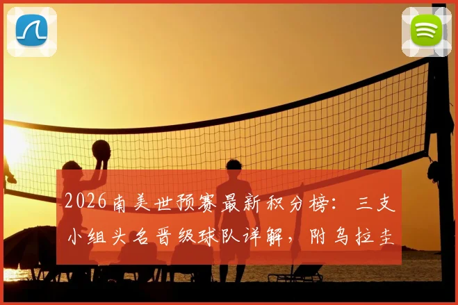 2026南美世预赛最新积分榜:三支小组头名晋级球队详解,附乌拉圭出局原因与晋级规则解析